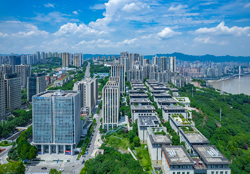 2023年8月4日，重慶，區(qū)塊鏈數(shù)字經(jīng)濟(jì)產(chǎn)業(yè)園。